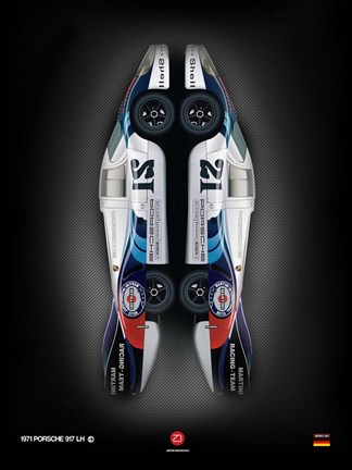 Framed 1971 Porsche 917 Martini Rossi II Print