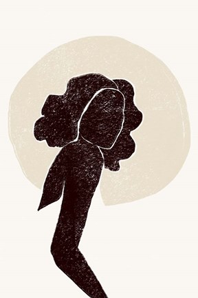 Framed Black and Beige I Print