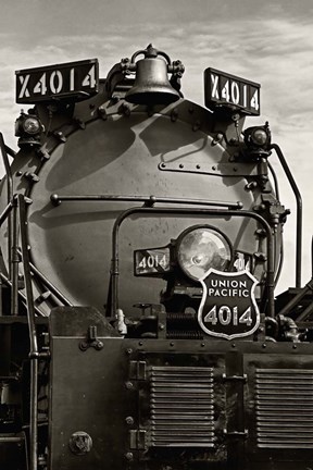 Framed Face of Union Pacific Big Boy Print