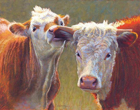 Framed Nibbling Sibling Print