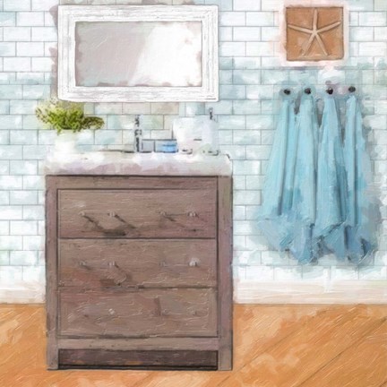 Framed Modern Bath 4 Print