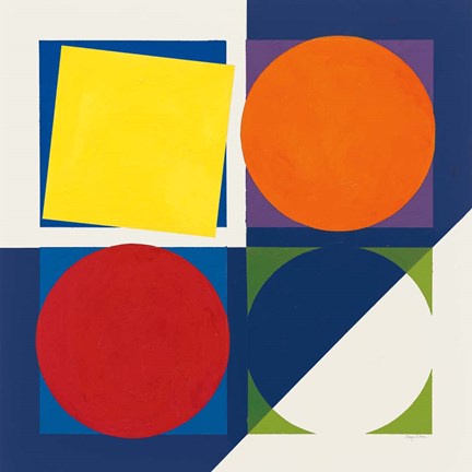 Framed Geo Bright Primary Print