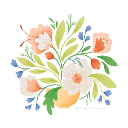 Framed Sweet Bouquet II Bright Print