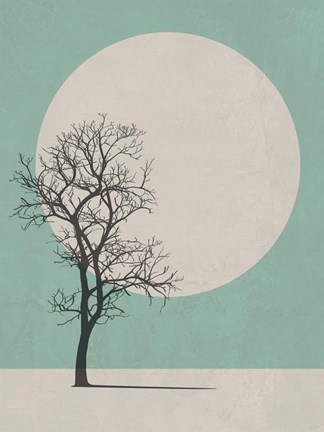 Framed Lonely Tree I Print