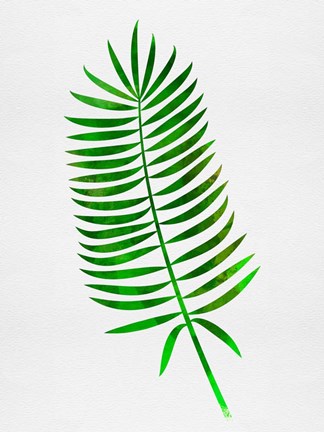 Framed Lonely Tropical Leaf I Print