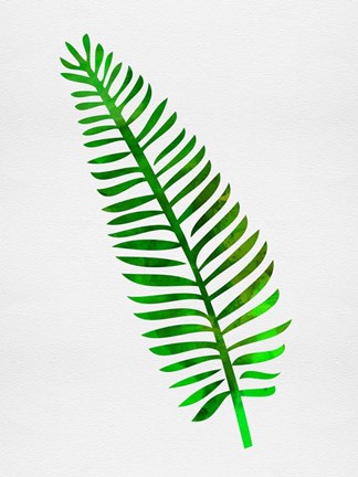 Framed Lonely Tropical Leaf II Print