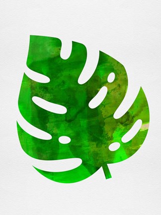 Framed Tropical Monstera Leaf I Print