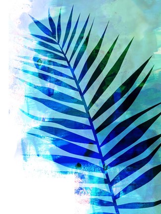 Framed Tropical Leaf Watercolor I Print
