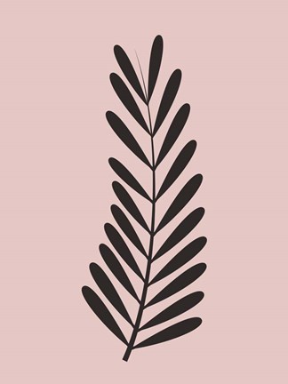 Framed Blush Pink Leaf Print
