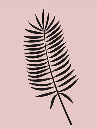 Framed Blush Pink Leaf III Print