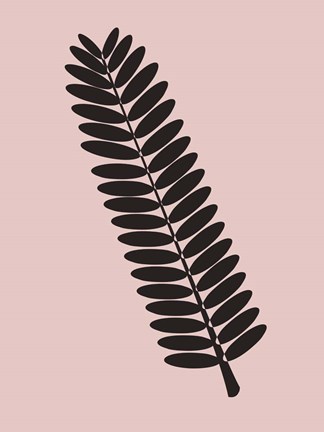 Framed Tropical Blush Pink Leaf Print