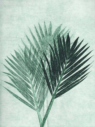 Framed Palm 4 Green Print
