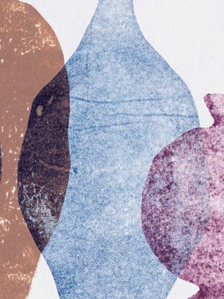 Framed Vases 5 Blue Print