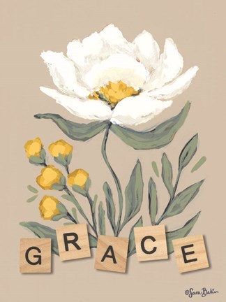 Framed Happy Flower Grace Print