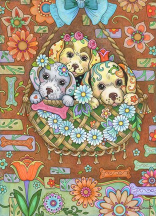 Framed Baby Basket Print