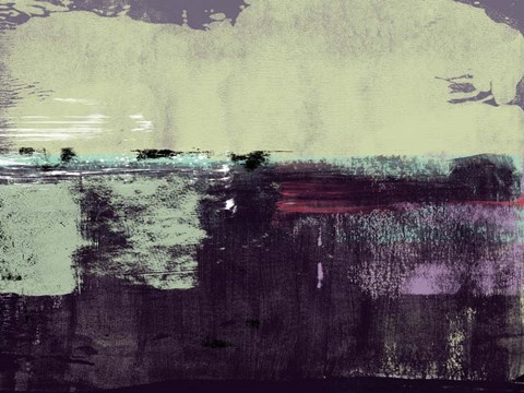 Framed Abstract Dark Purple Print