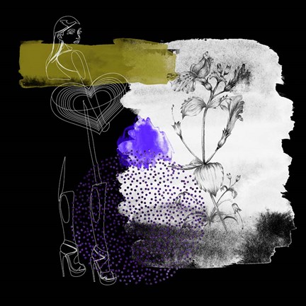 Framed Night Flower Girl I Print