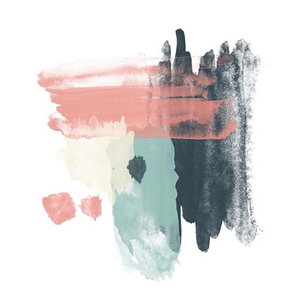 Framed Abstract Teal Watercolor Print