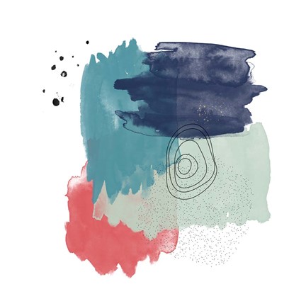 Framed Abstract Watercolor Composition Print