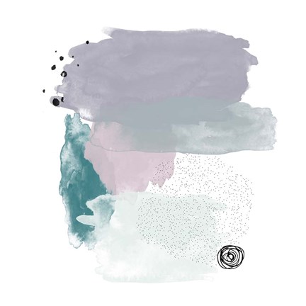 Framed Abstract Watercolor Composition I Print