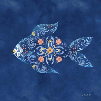 Framed Mediterranean Breezes XV Print