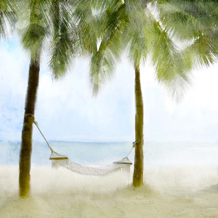 Framed Nap On The Beach Print