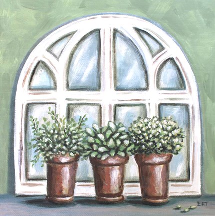 Framed Window Planter II Print