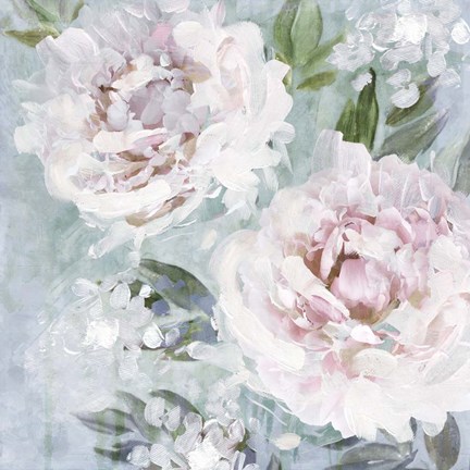 Framed Whispering Peonies II Print
