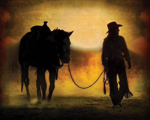 Framed AZ Cowgirl Print