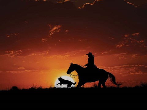 Framed Scarlet Sunset Print