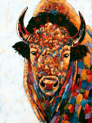 Framed Autumn Bison Print