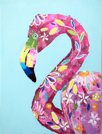 Framed Daisy Flamingo Print