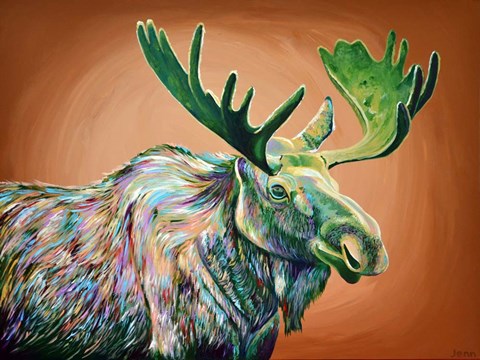 Framed Moose No. 2 Print