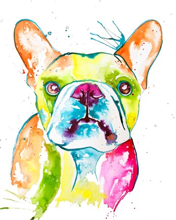 Framed Colorful Frenchie Print