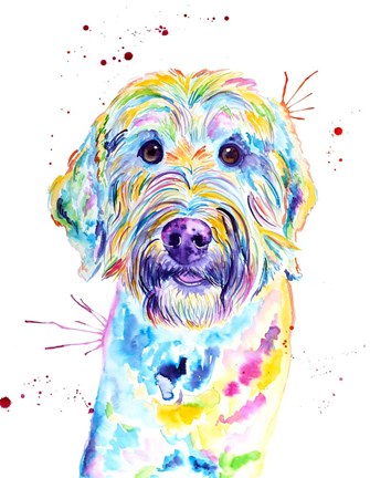 Framed Sunny Goldendoodle Print