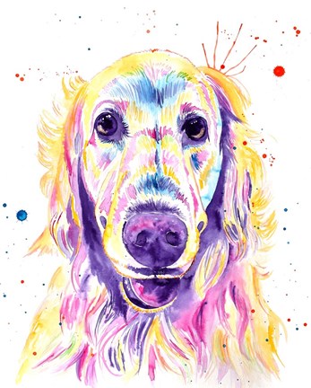 Framed Aurora Golden Retriever Print