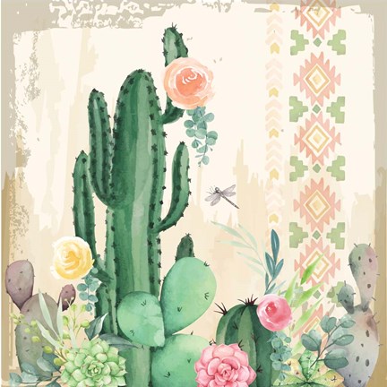 Framed Southwest Cactus IV Print
