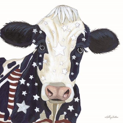 Framed Freedom Cow Print