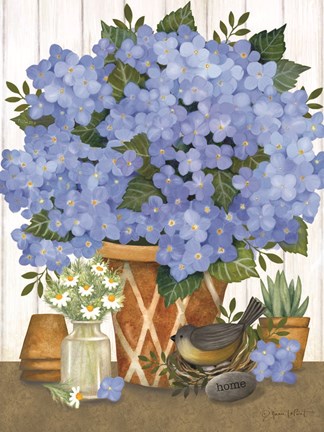 Framed Heavenly Hydrangeas Print
