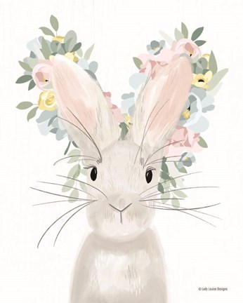 Framed Floral Rabbit Print