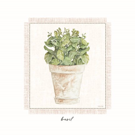 Framed Fresh Basil Print