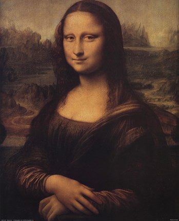 Framed Mona Lisa, c.1507 Print
