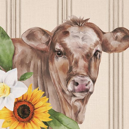 Framed Beauford with Flowers Print