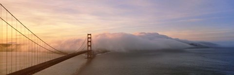Framed Golden Gate Bridge and Fog San Francisco Print