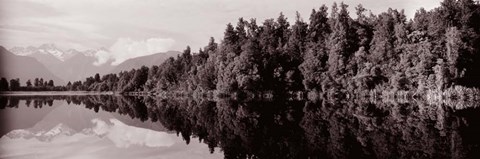 Framed Lake Matheson, New Zealand Print
