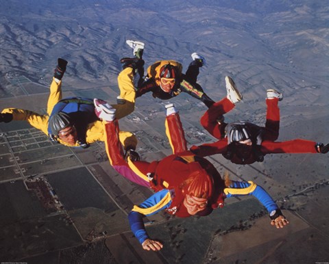 Framed Extreme Sport Skydiving Print