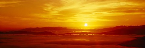 Framed Sunset Wakasawan Quasi National Park Kyoto Japan Print