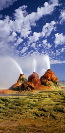 Framed Geysers in Black Rock Desert, Great Basin, Nevada Print