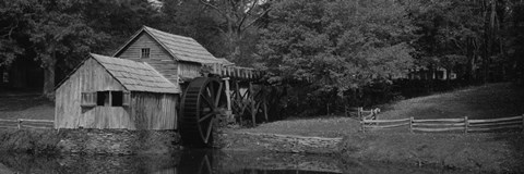 Framed Facade Of A Mill, Malbry Mill, North Carolina Print