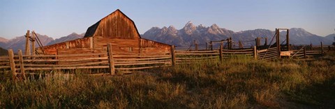 Framed Exterior of a barn, Grand Teton National Park, Wyoming Print